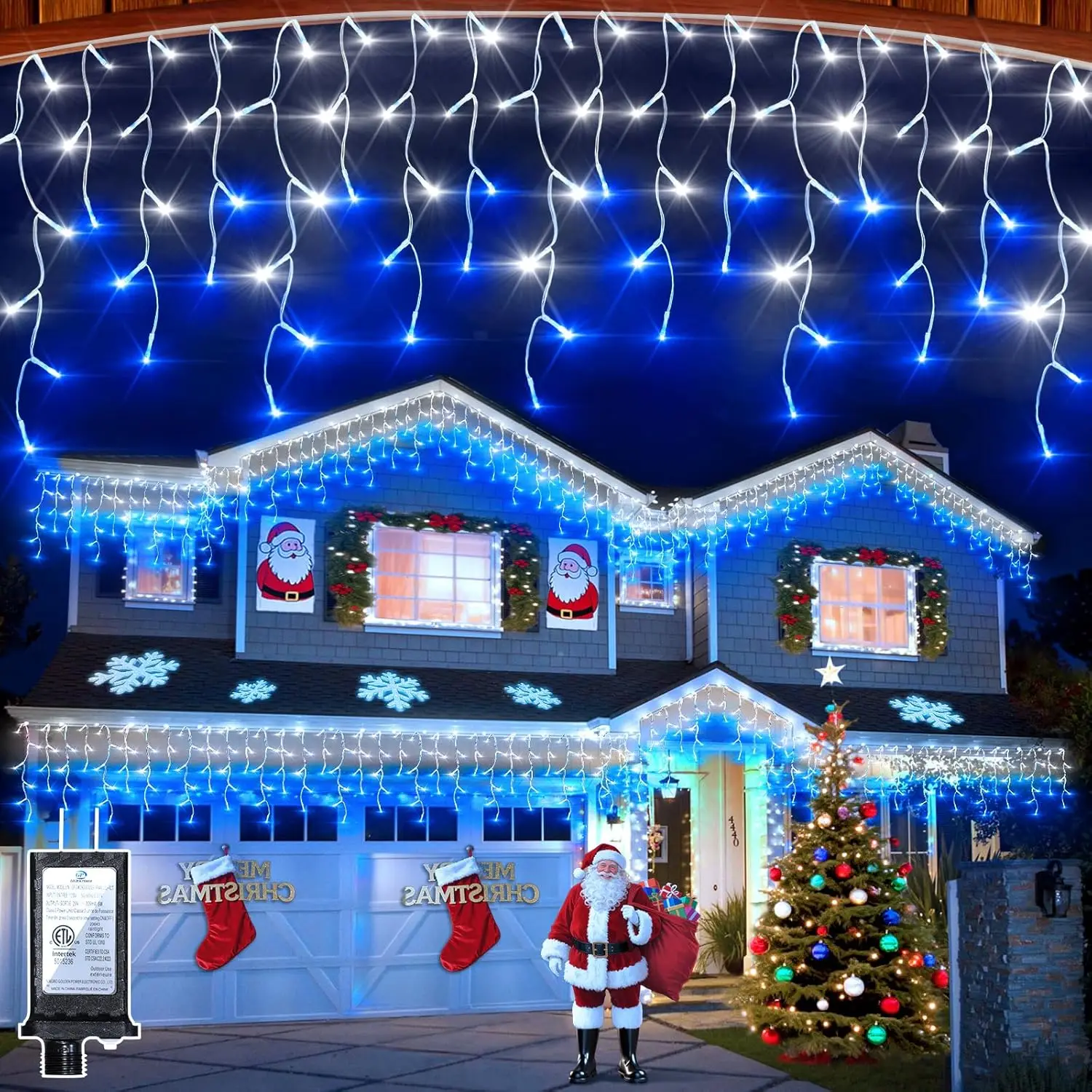Led Fairy String Lights - 50ft 504 LED Icicle Lights, 12