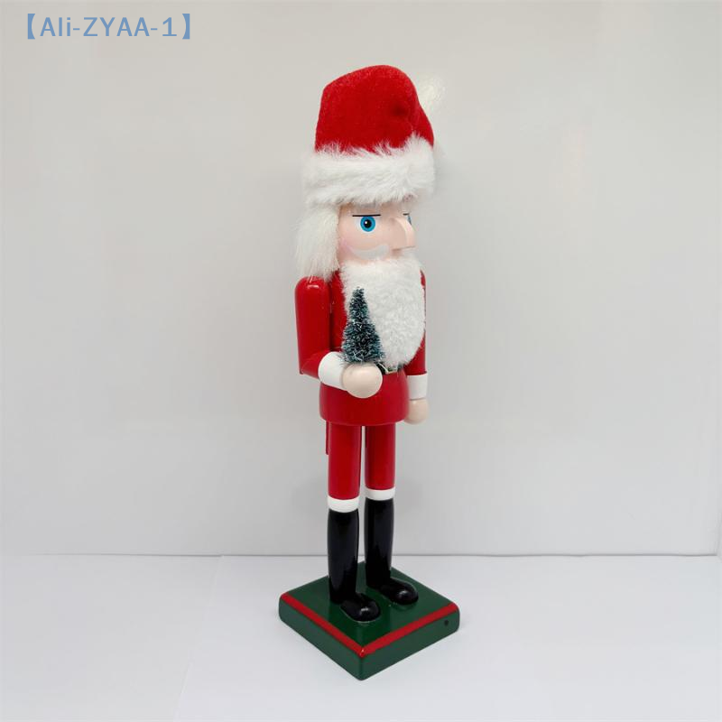 Nutcracker Figurine - 【ZYAA-1】1Pcs Wood Nutcracker Santa Figure Decoration