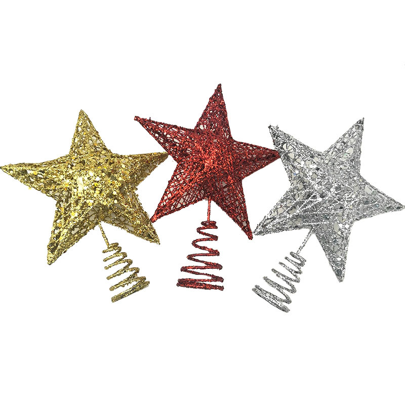 1pcs 15*20cm Gold Glitter Chri – обзор и цена Star Tree Topper