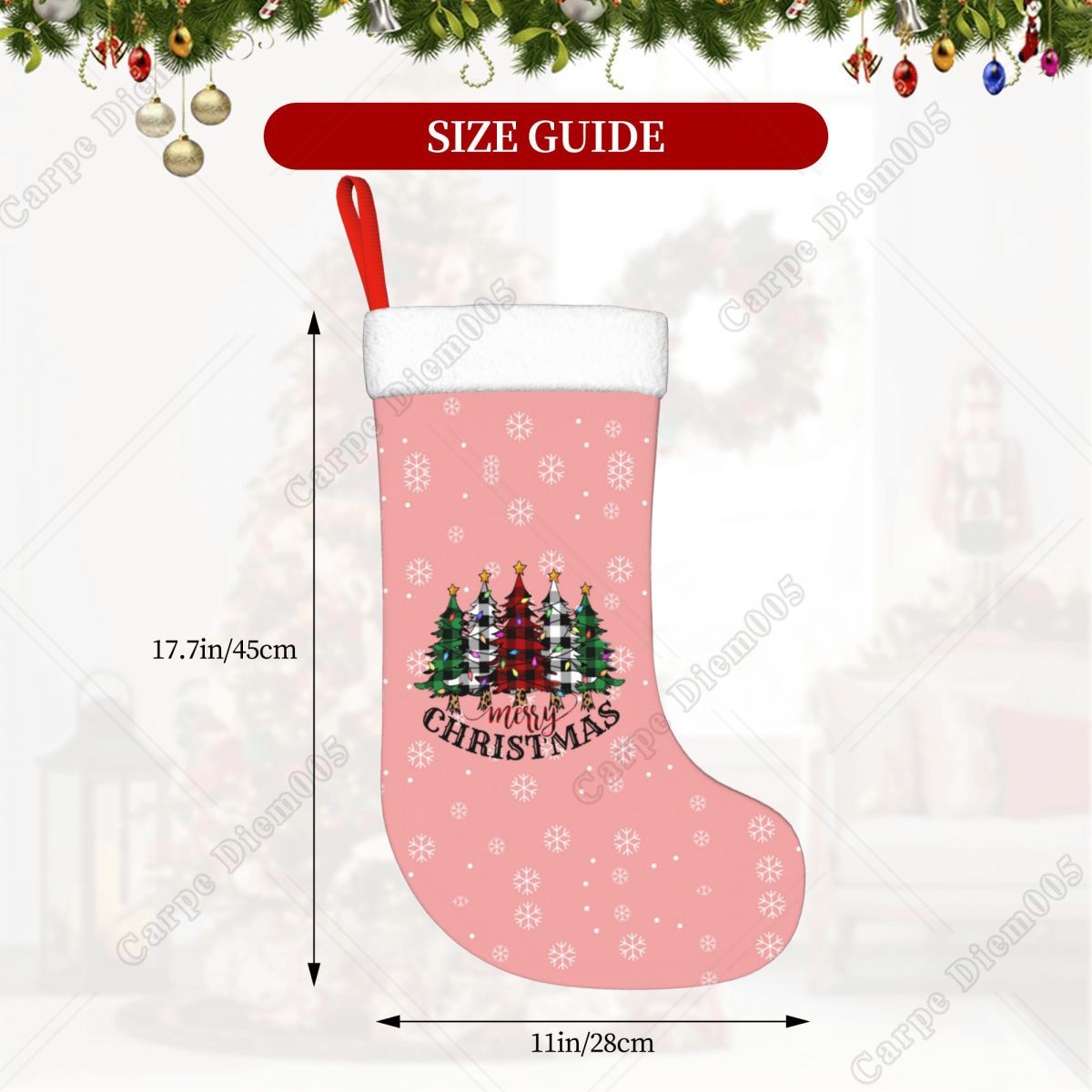 Pink Snowflakes Christmas Tree – обзор и цена Christmas Stocking Hanging