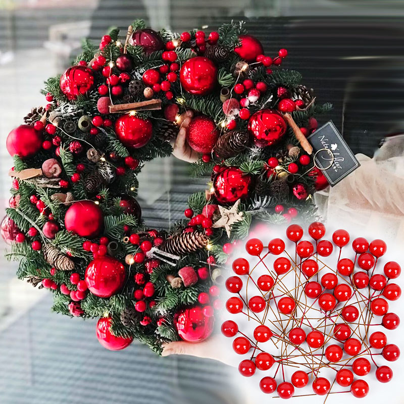 100/200pcs Pearl Stamens Mini  – обзор и цена Christmas Wreath Fake