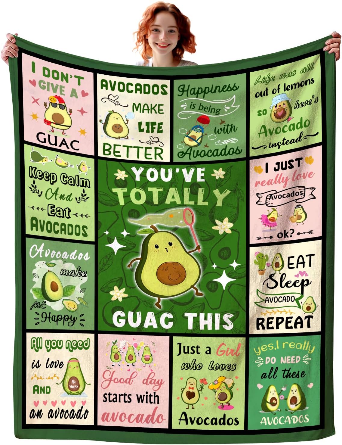 Avocado Blanket Cartoon Avocad – обзор и цена Christmas Throw Blanket