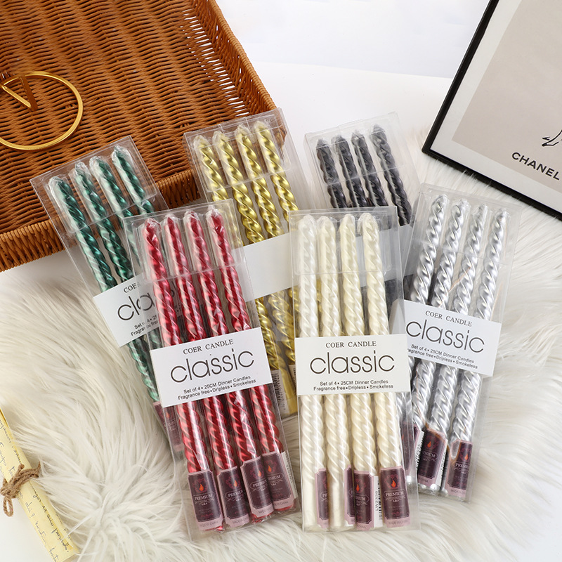4pcs European-style Long-pole  – обзор и цена Holiday Candle Set