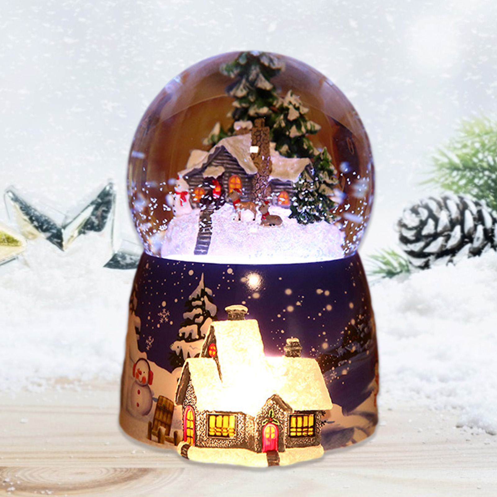 1 Pcs Resin Music Box Crystal  – обзор и цена Snow Globe Musical