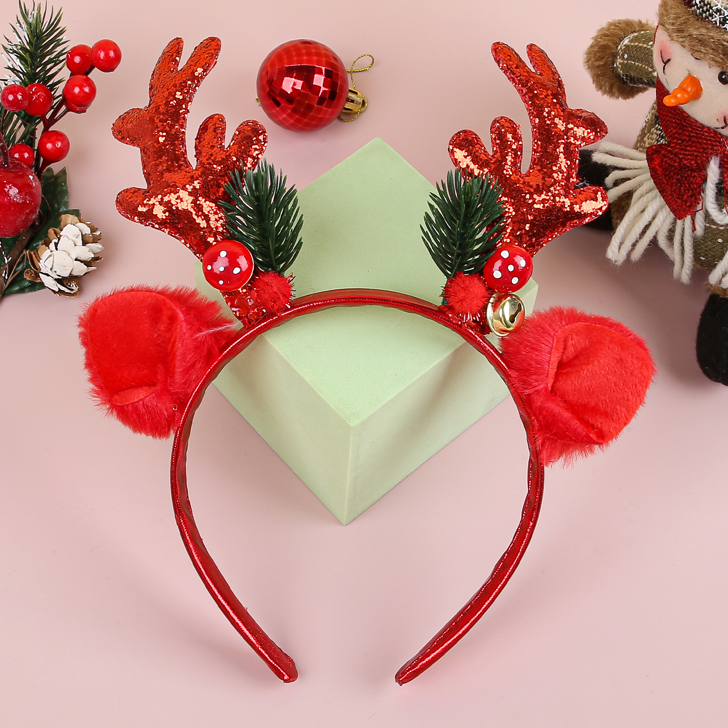 1/2pcs Christmas Glitter Deer  – обзор и цена Reindeer Antlers Headband