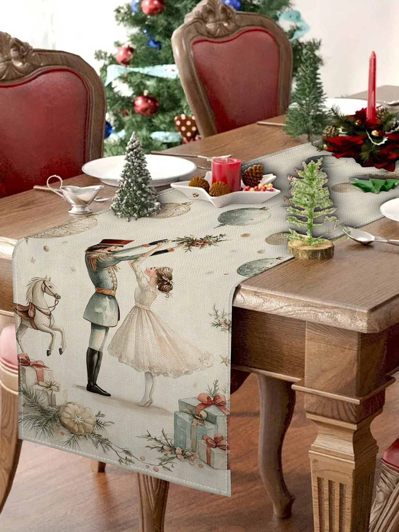 1pc Christmas Nutcracker & Bal – обзор и цена Christmas Table Runner