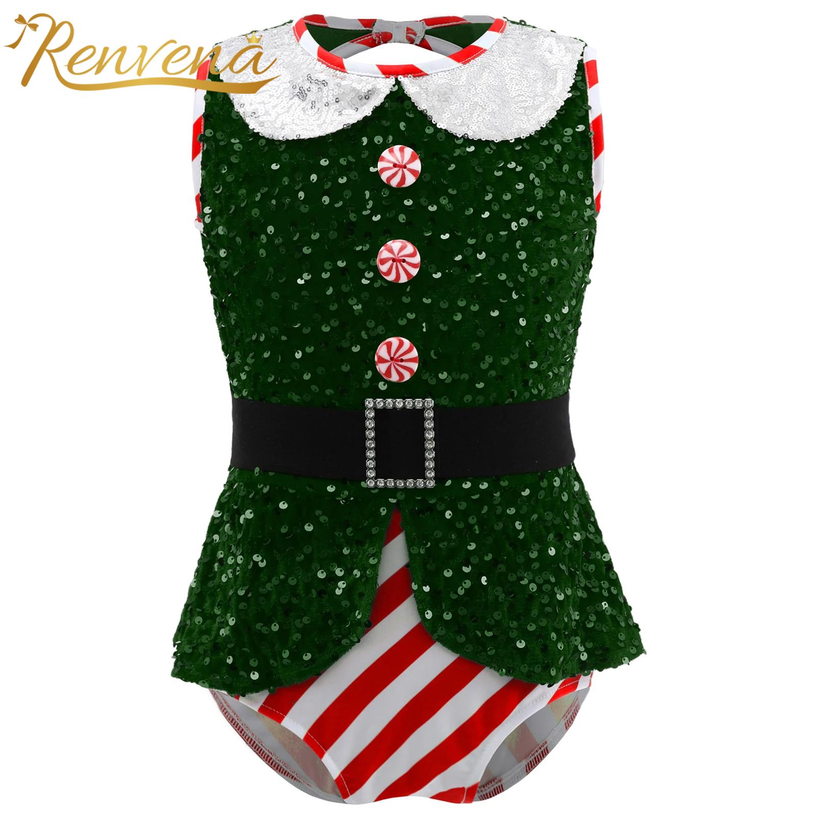 Girls Sparkly Sequins Jumpsuit – обзор и цена Elf Costume Christmas