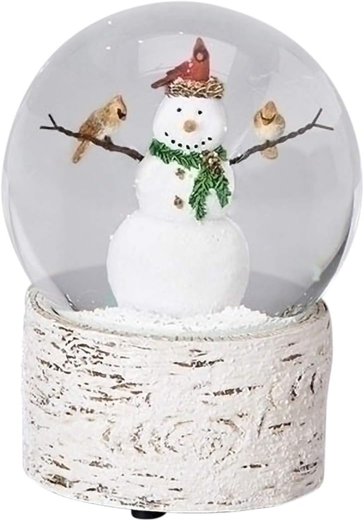 Snowman with Cardinal Friends  – обзор и цена Snow Globe Musical