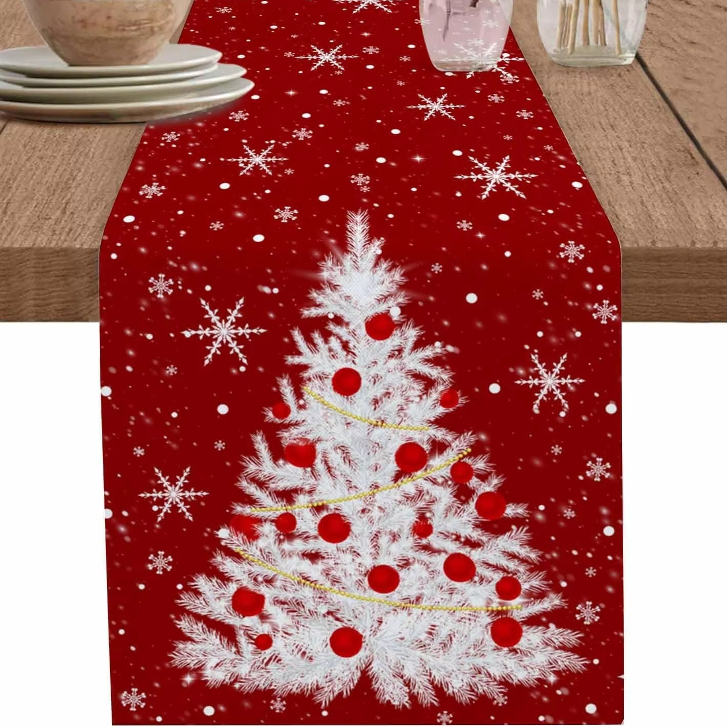 Red Table Runner Christmas Tre – обзор и цена Christmas Table Runner