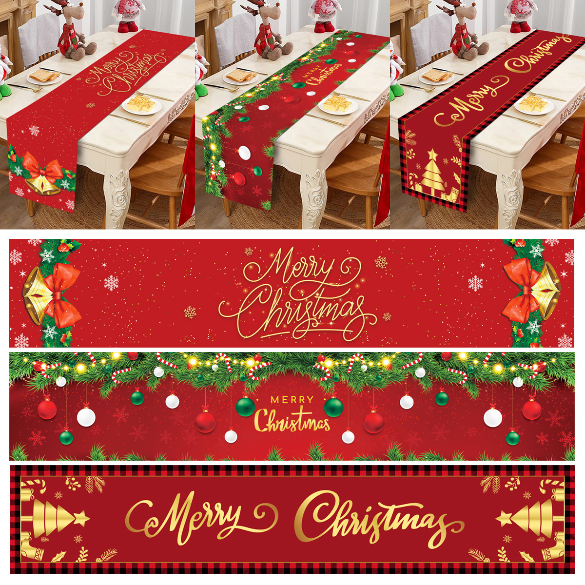 Christmas Table Runner Merry C – обзор и цена Christmas Table Runner
