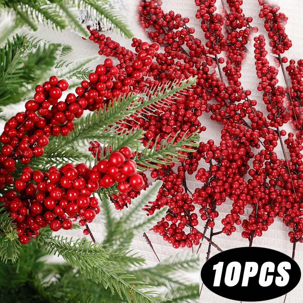 10/1Pcs Artificial Red Berries – обзор и цена Christmas Tree Artificial