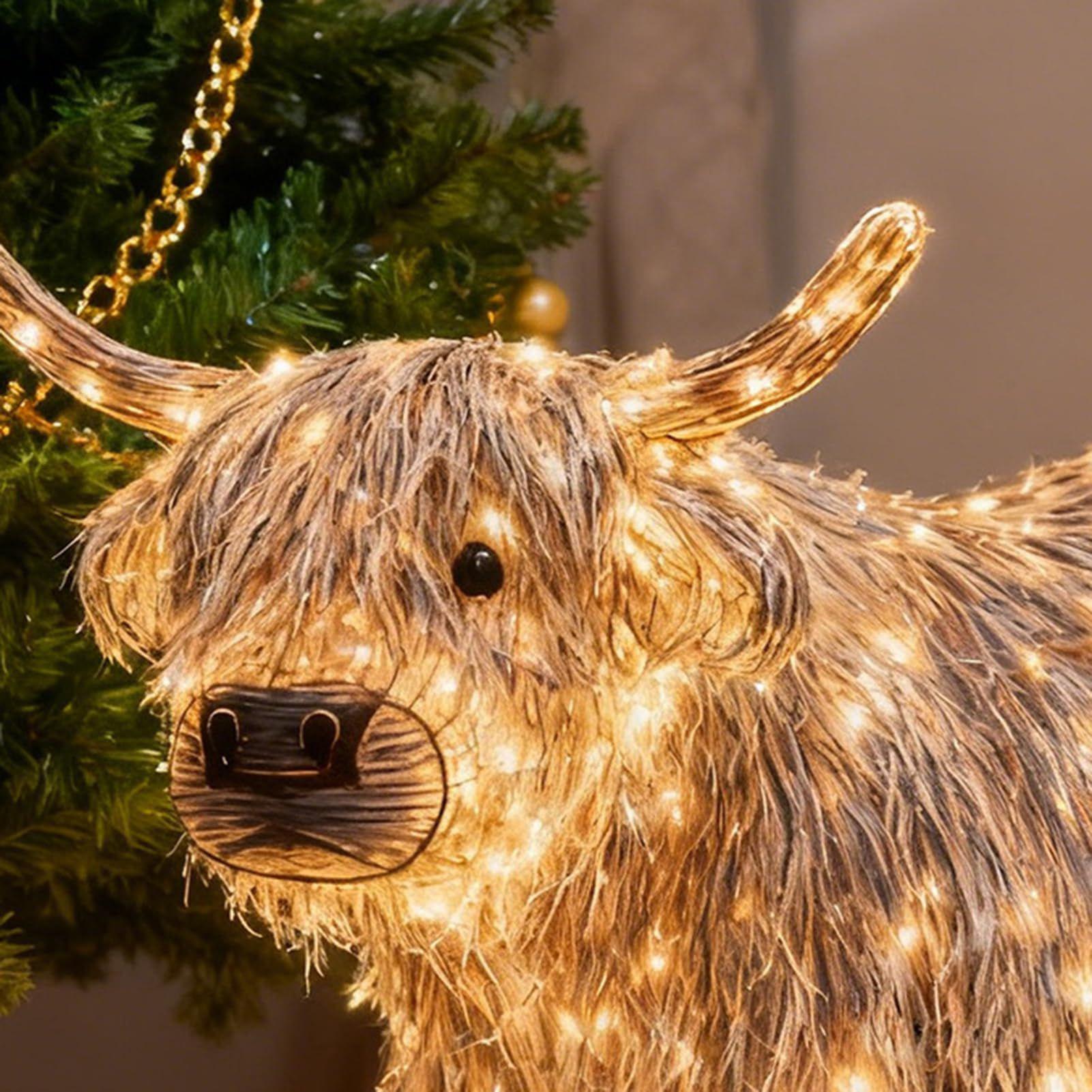 Cow Figurine Light Up 11 Inch  – обзор и цена Christmas Lights Outdoor