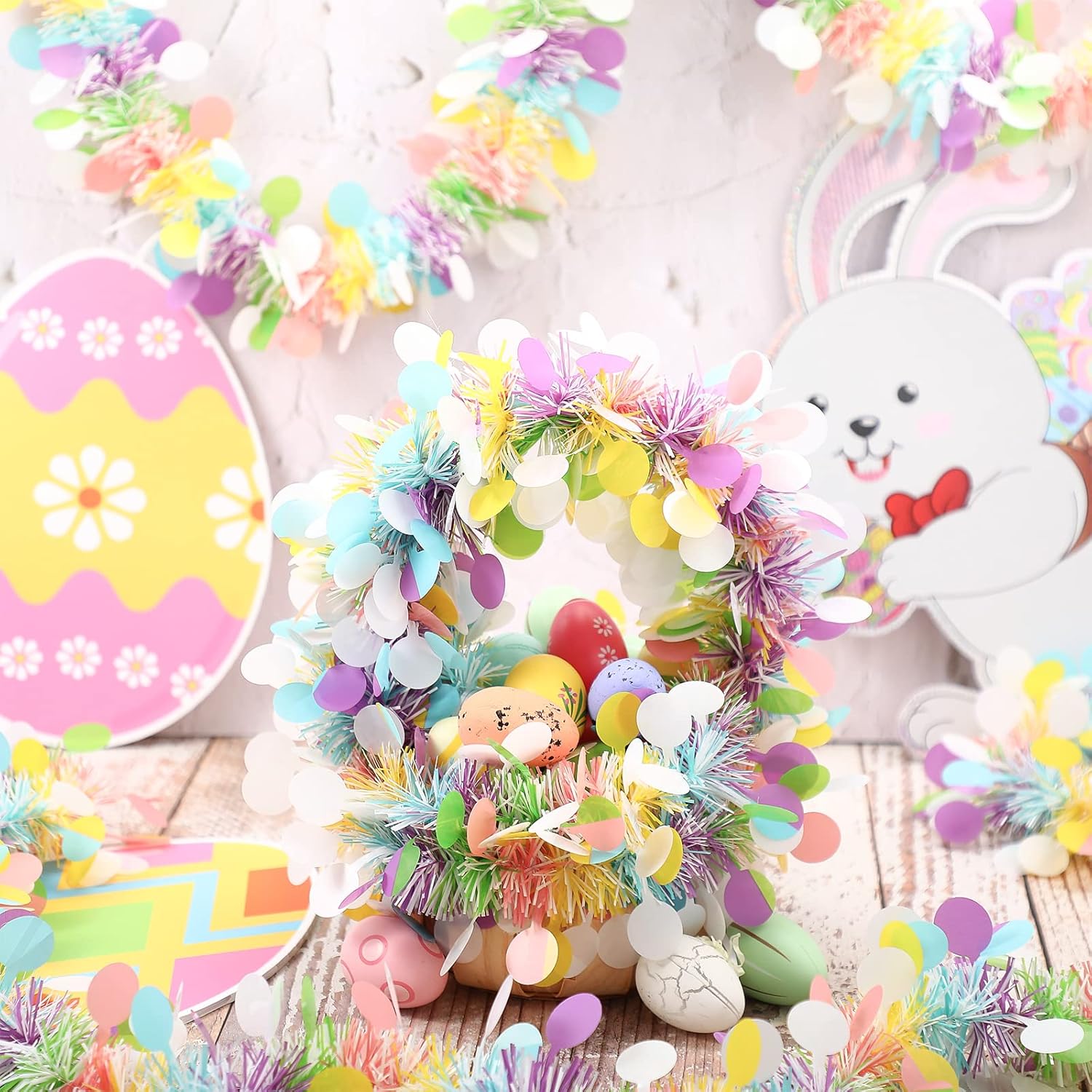 Easter Garland Decor 2PCS Glit – обзор и цена Tinsel Garland Decoration
