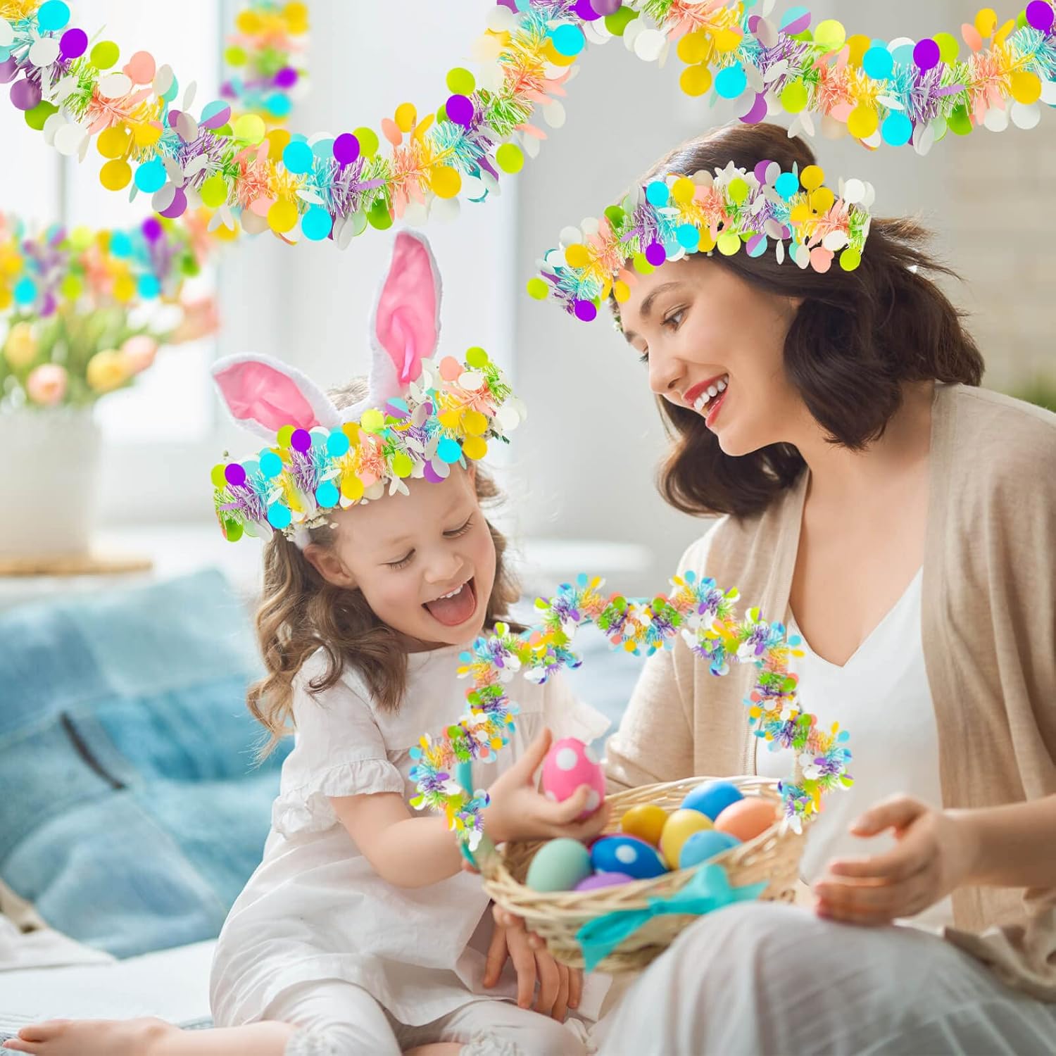 Easter Garland Decor 2PCS Glit – обзор и цена Tinsel Garland Decoration