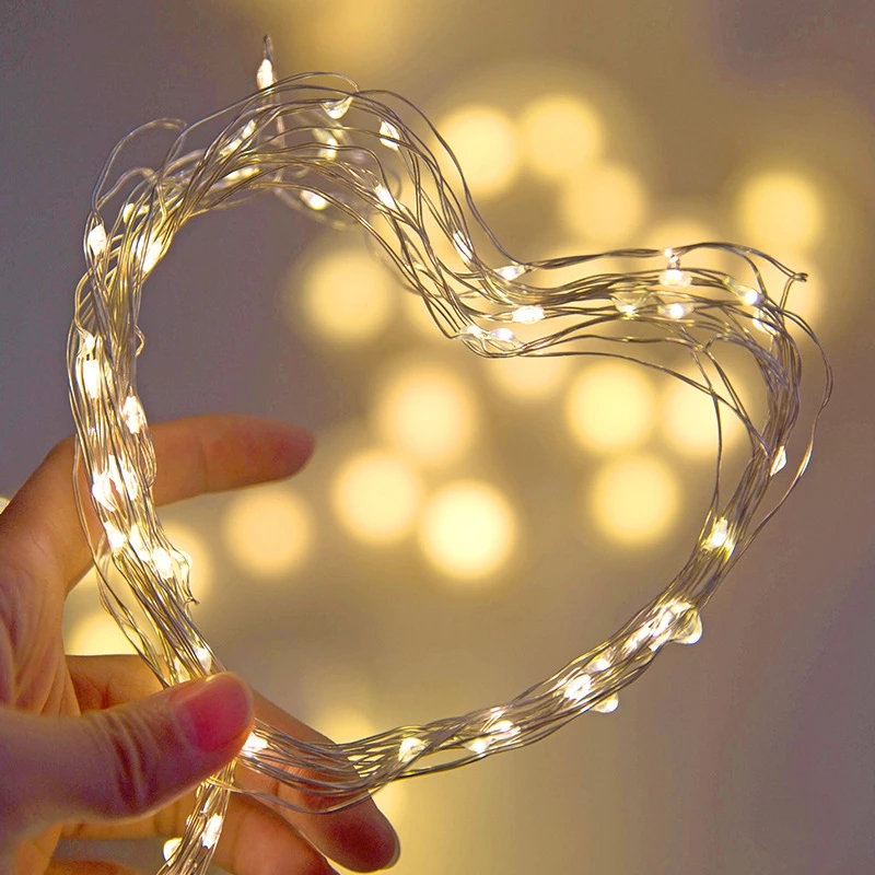 10M 5M 3M 2M Copper Wire LED T – обзор и цена Tinsel Garland Decoration