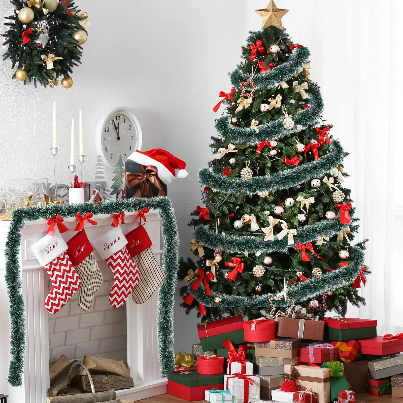 2/40m Christmas Tinsel Ribbons – обзор и цена Tinsel Garland Decoration