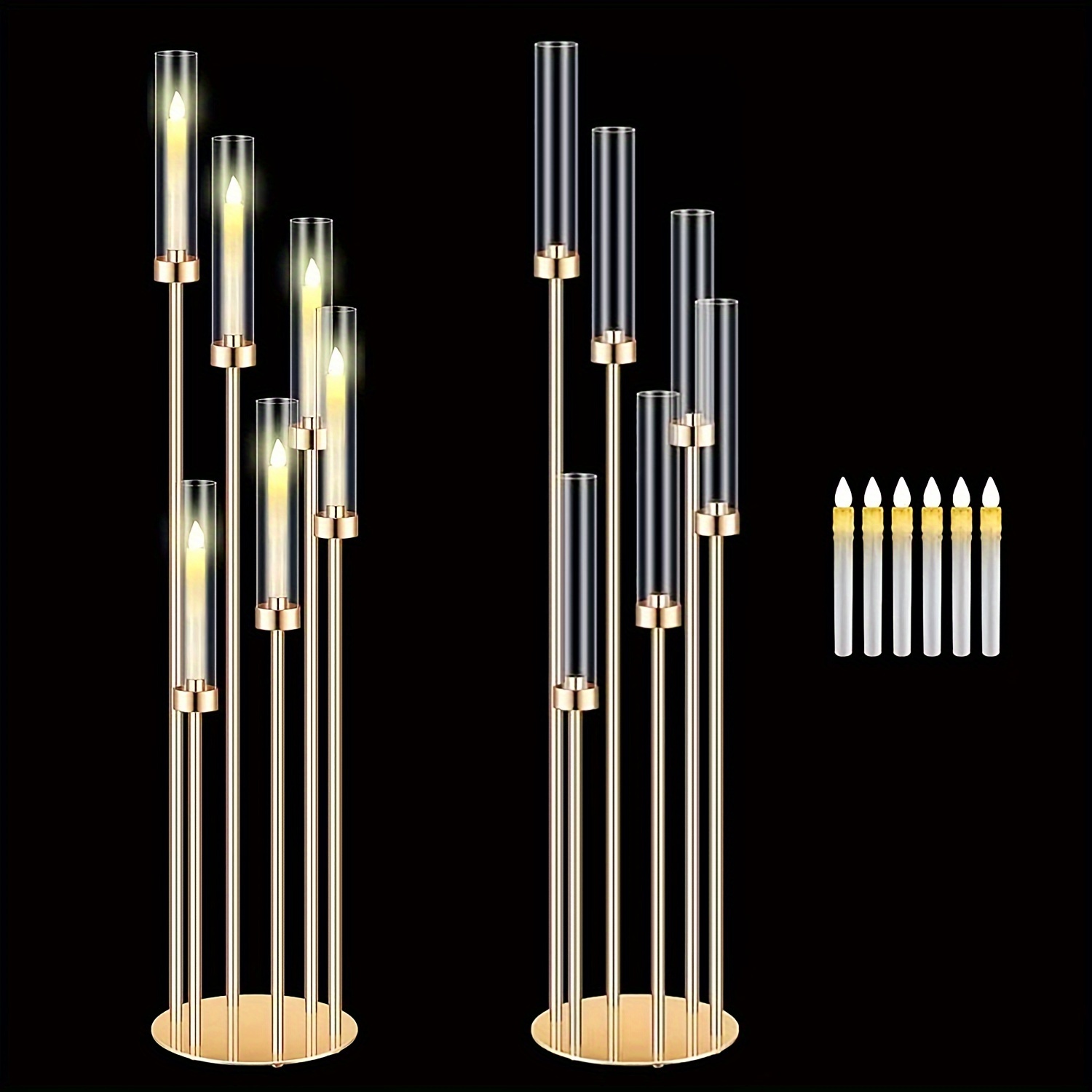2 Sets Floor Candelabra 6 Arms – обзор и цена Holiday Candle Set