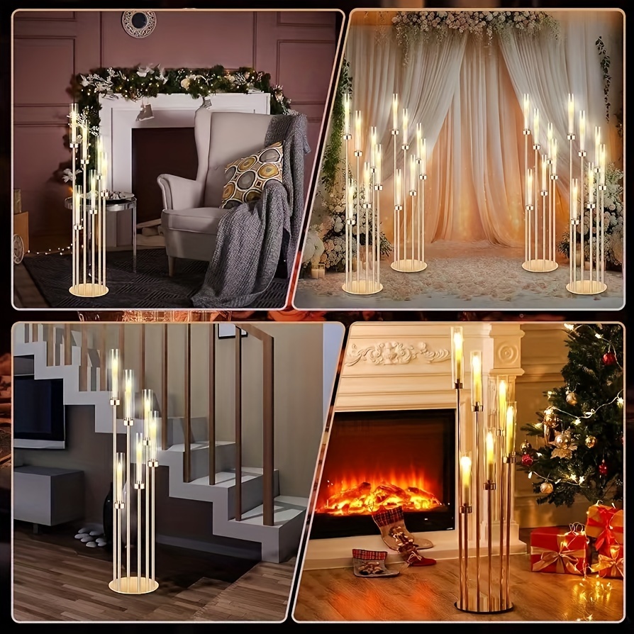 2 Sets Floor Candelabra 6 Arms – обзор и цена Holiday Candle Set