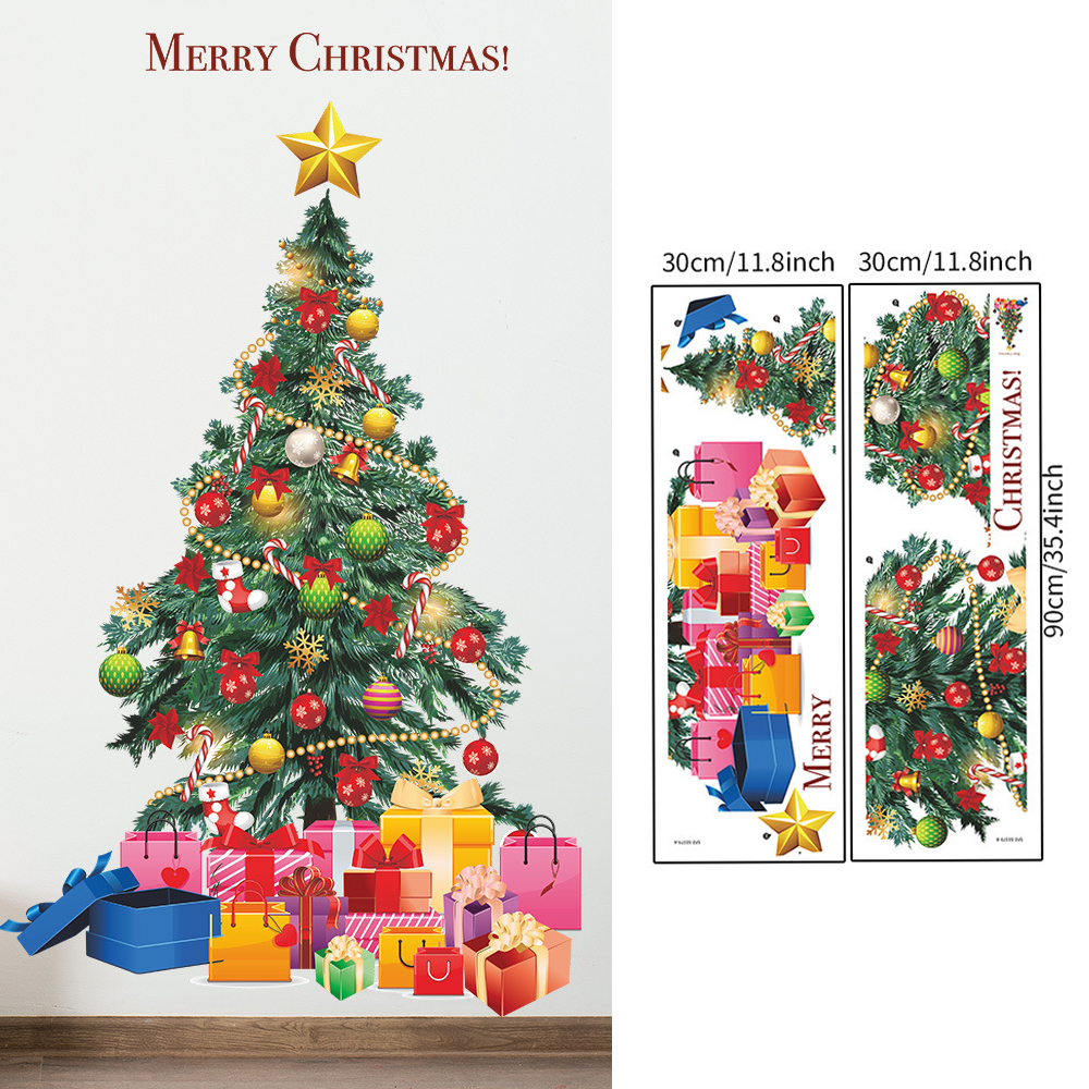 Christmas Tree Wall Stickers G – обзор и цена Snowflake Window Decal