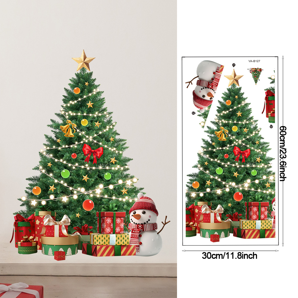 Christmas Tree Wall Stickers G – обзор и цена Snowflake Window Decal