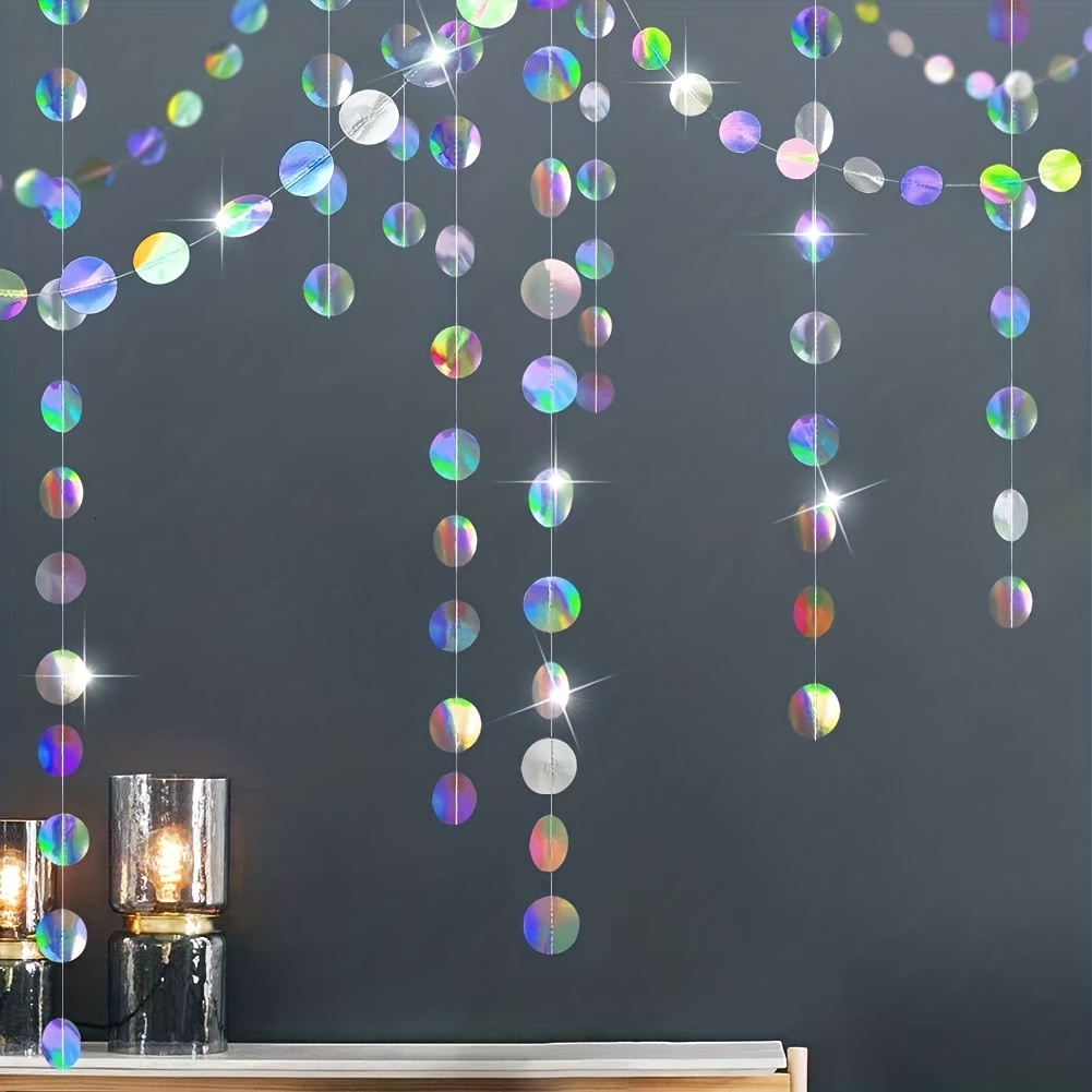 1pc Shimmering Iridescent Circ – обзор и цена Tinsel Garland Decoration