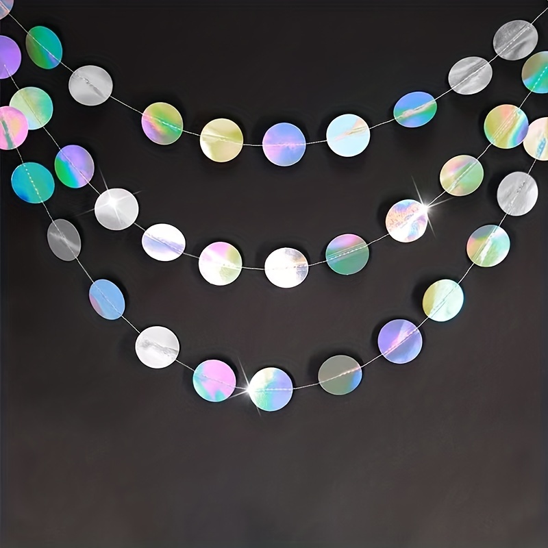 1pc Shimmering Iridescent Circ – обзор и цена Tinsel Garland Decoration