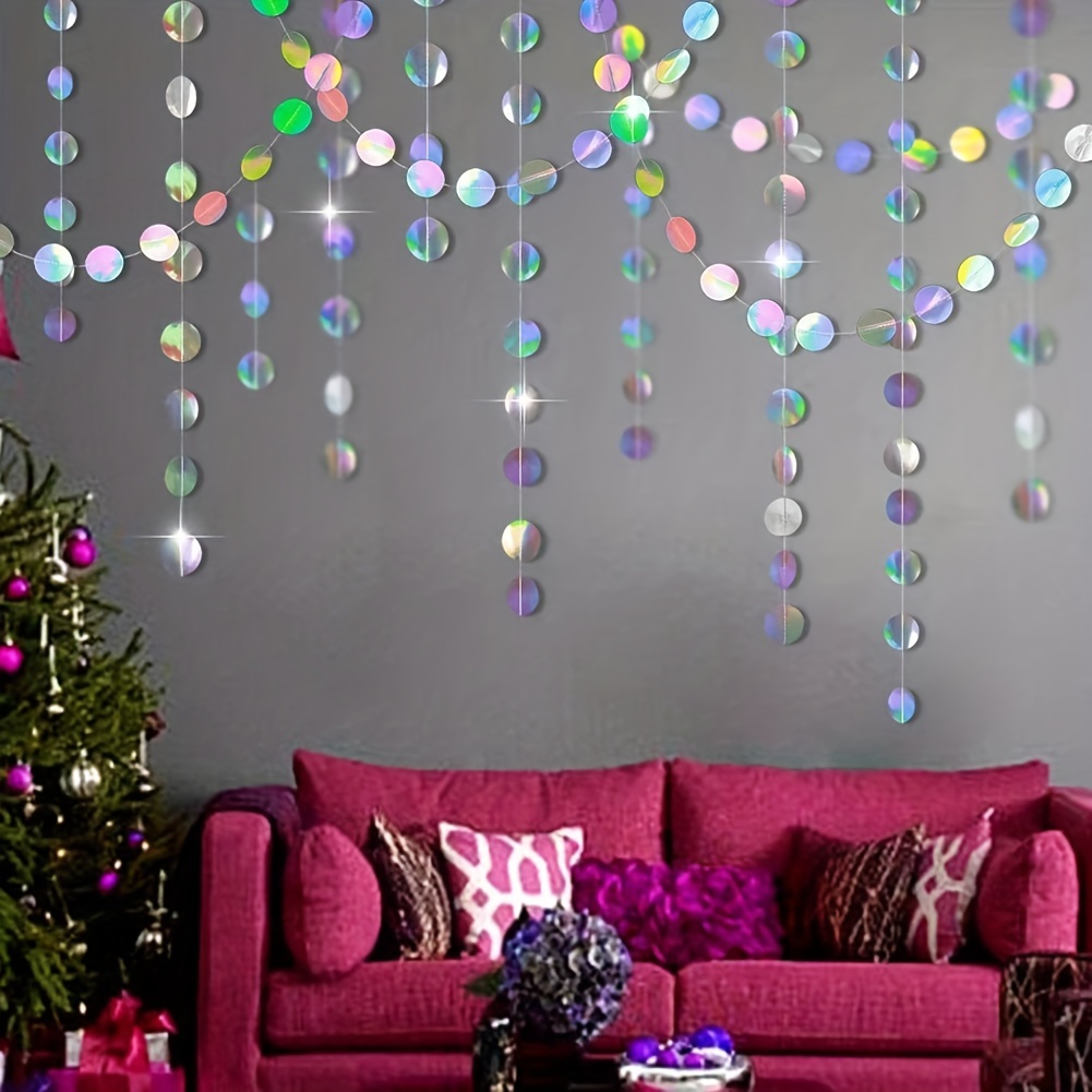 1pc Shimmering Iridescent Circ – обзор и цена Tinsel Garland Decoration