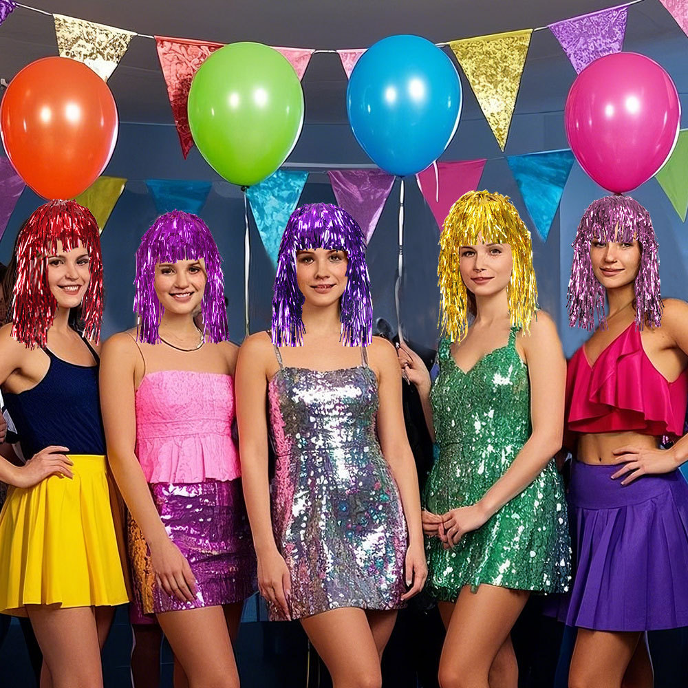 Cosplay Disco Wig Foil Tinsel  – обзор и цена Tinsel Garland Decoration