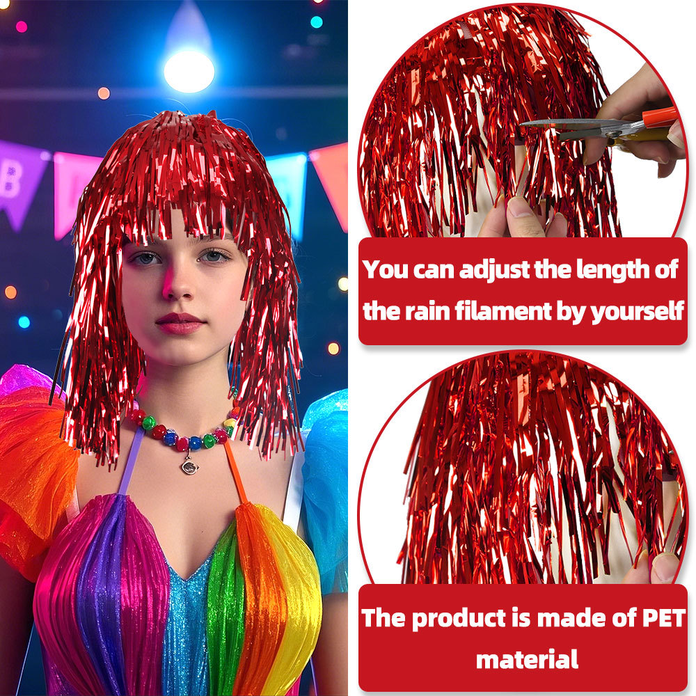 Cosplay Disco Wig Foil Tinsel  – обзор и цена Tinsel Garland Decoration