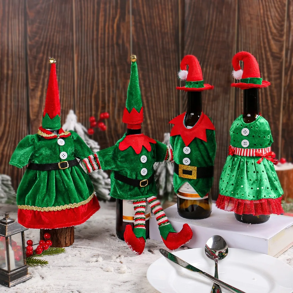 Christmas Cute Elf Wine Bottle – обзор и цена Elf Costume Christmas