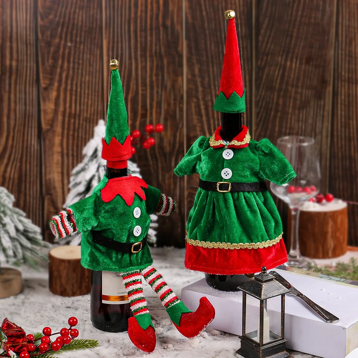 Christmas Cute Elf Wine Bottle – обзор и цена Elf Costume Christmas