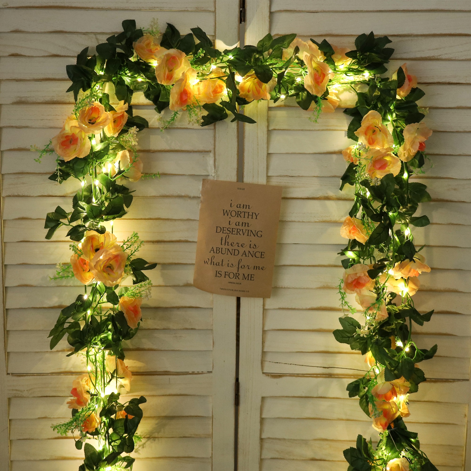 Rose LED Vine Light String Art – обзор и цена Christmas Wreath Fake