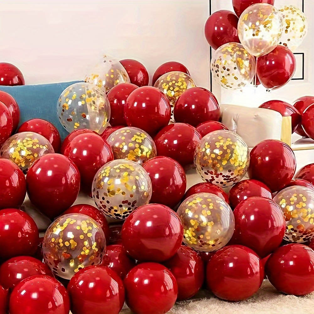 50pcs/pack Red Gold Balloon Ar – обзор и цена Tinsel Garland Decoration