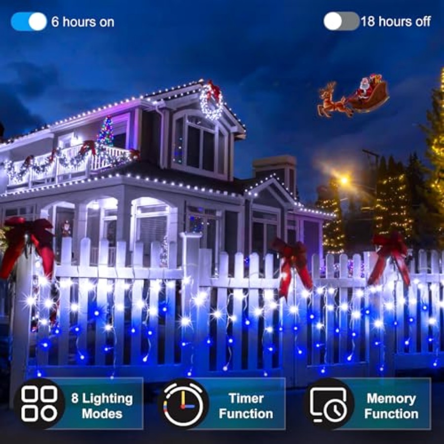 612 LED 60Feet Christmas Light – обзор и цена Christmas Lights Outdoor