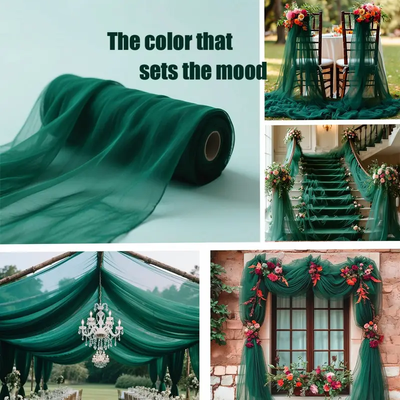 DIY Decor Dark Green Backdrop  – обзор и цена Christmas Table Runner