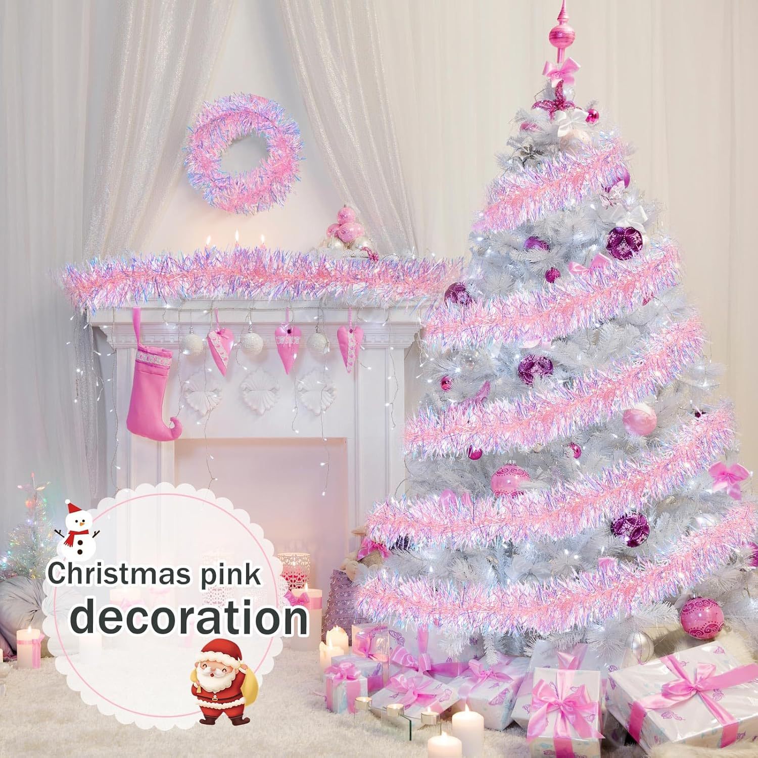 1-10PCS Pink Tinsel Garland Sh – обзор и цена Tinsel Garland Decoration
