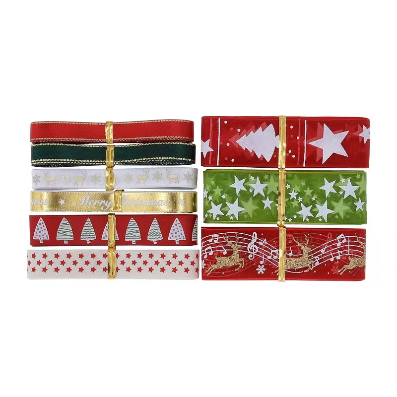 9pcs Christmas Ribbons Set Fes – обзор и цена Gift Box Wrap Set