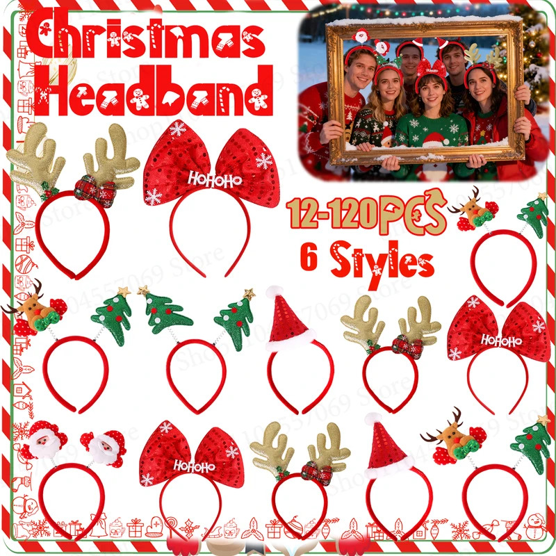 12-120Pcs Christmas Headband C – обзор и цена Reindeer Antlers Headband