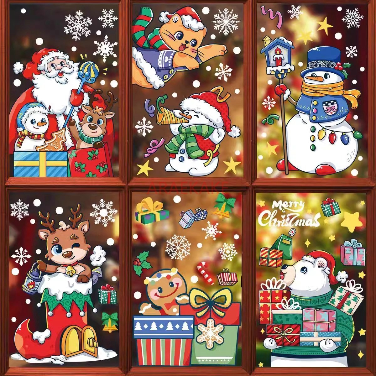 1set Snowman Static Window Sti – обзор и цена Snowflake Window Decal