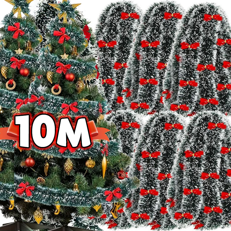 Christmas Bow Tinsel Ribbons G – обзор и цена Tinsel Garland Decoration