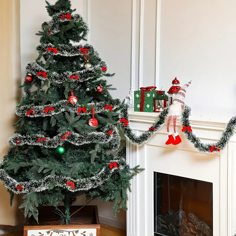 Christmas Bow Tinsel Ribbons G – обзор и цена Tinsel Garland Decoration