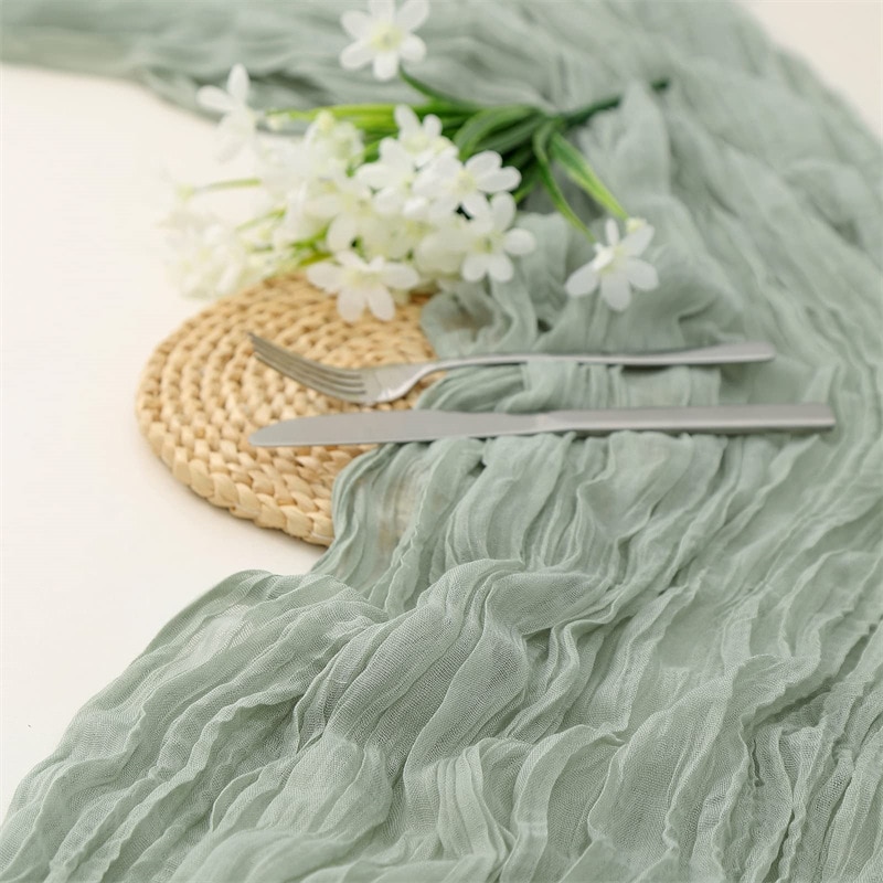 Semi-Sheer Gauze Wedding Party – обзор и цена Christmas Table Runner