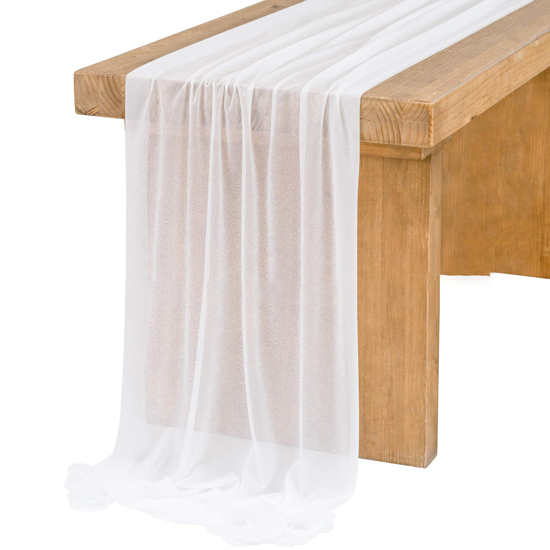 Chiffon White Table Runner Tab – обзор и цена Christmas Table Runner