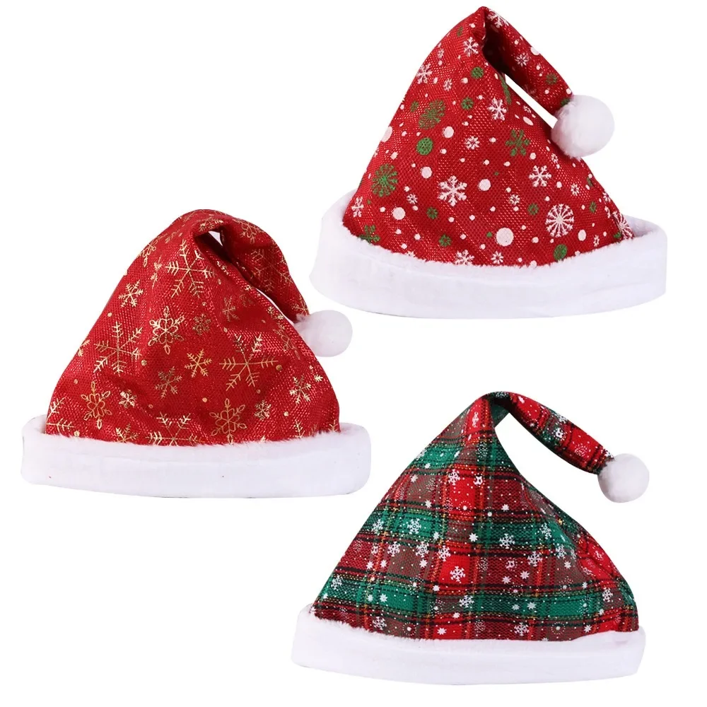 Thick Christmas Hat Red Checke – обзор и цена Santa Hat Plush
