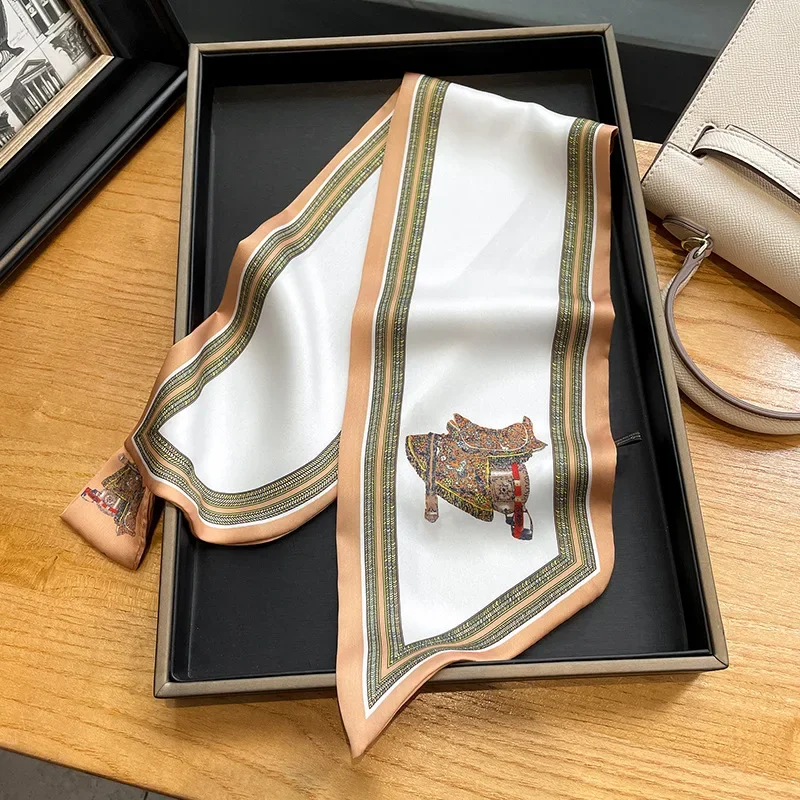 Retro Print Skinny Silk Scarfs – обзор и цена Ribbon Bow Gift