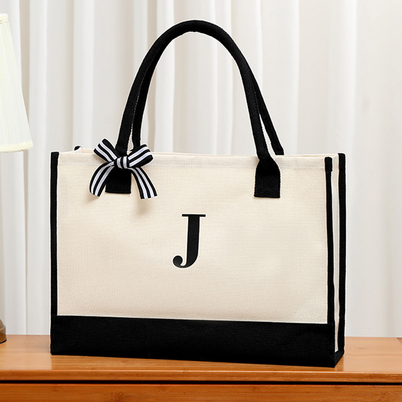 Simple canvas letter tote bag  – обзор и цена Ribbon Bow Gift
