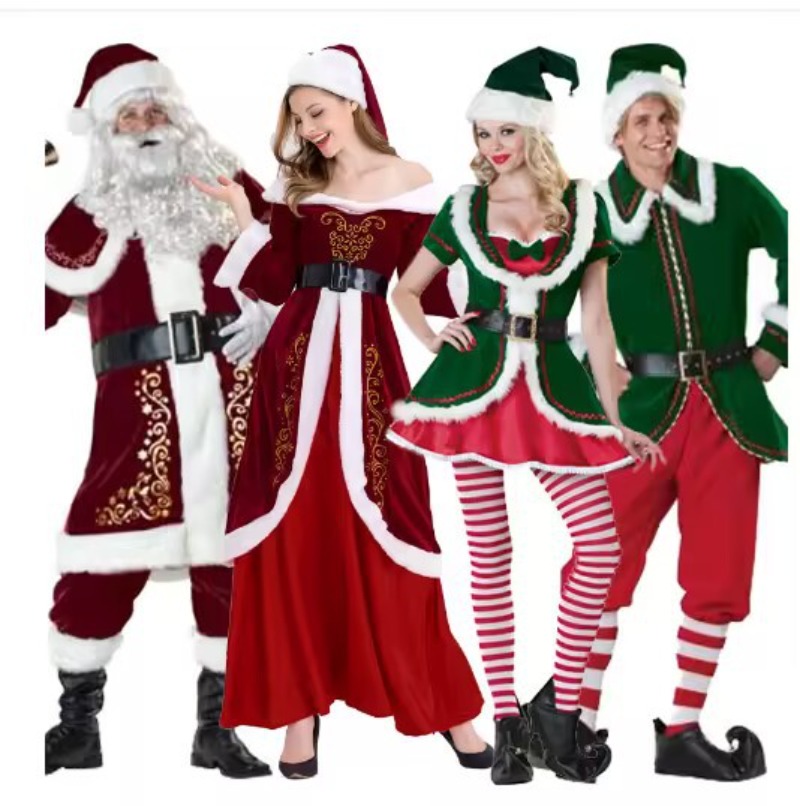 Santa Claus Costume Women Men  – обзор и цена Elf Costume Christmas
