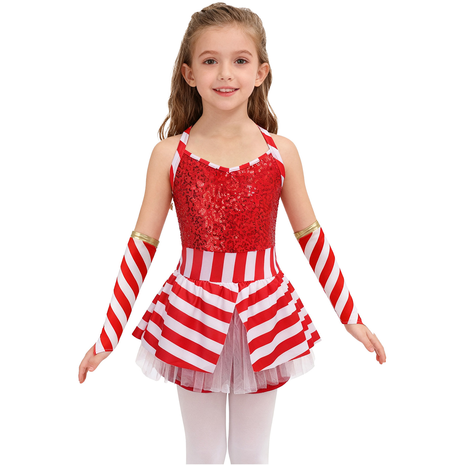 Girls Christmas Candy Cane Dan – обзор и цена Elf Costume Christmas