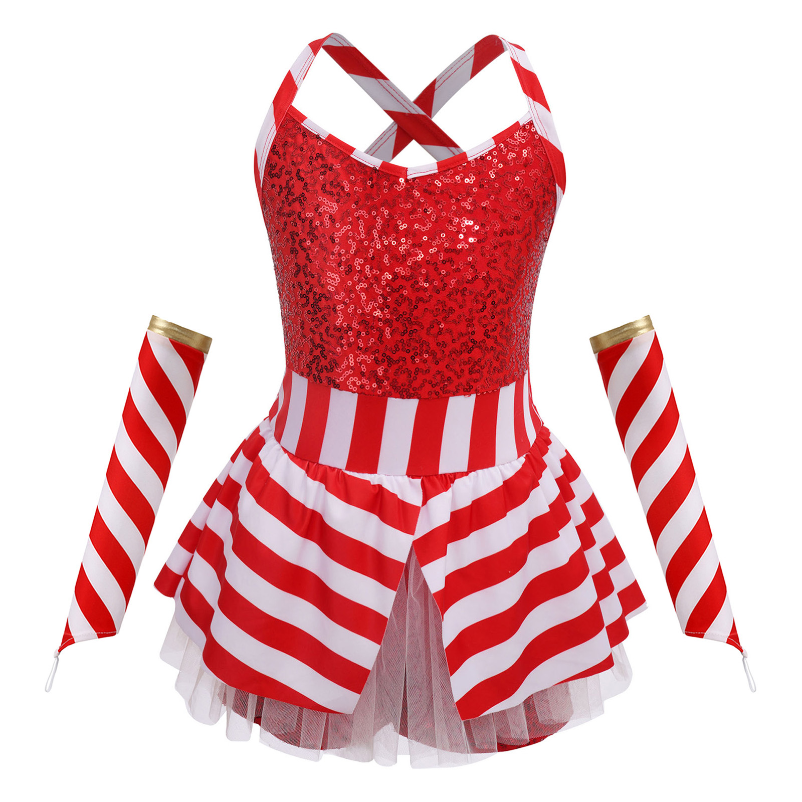 Girls Christmas Candy Cane Dan – обзор и цена Elf Costume Christmas
