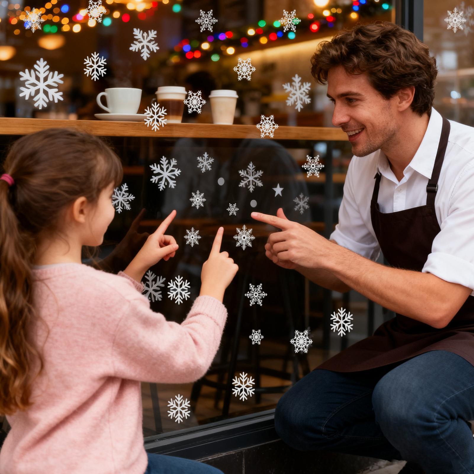 Snowflake Window Clings Static – обзор и цена Snowflake Window Decal